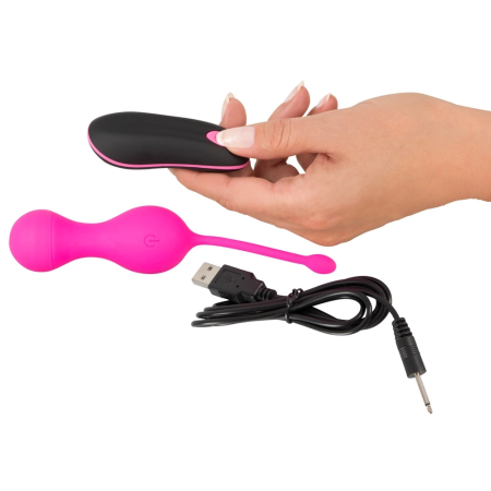 Sweet Smile RC Double Ball System Silicone Rechargeable Pink 16.4cm