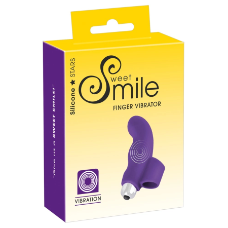 Sweet Smile Finger Model Intimate Massager Purple Silicone 9.3 cm