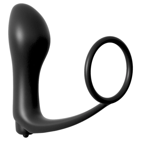 Pipedream Ass-Gasm Vibrating Black Intimate System with Cockring, 10.4cm
