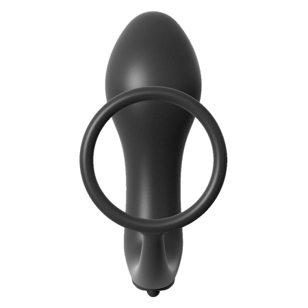 Pipedream Ass-Gasm Vibrating Black Intimate System with Cockring, 10.4cm