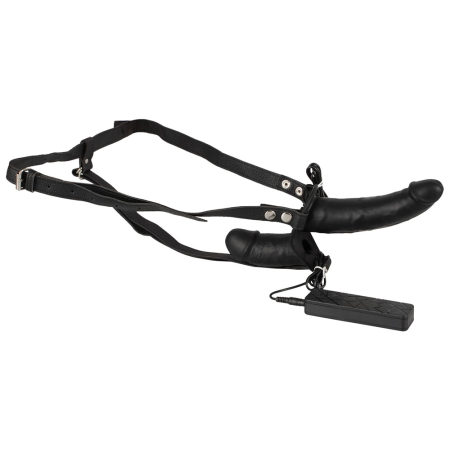 You2Toys Double Thruster Adjustable Harness System Black 17cm & 9.3cm