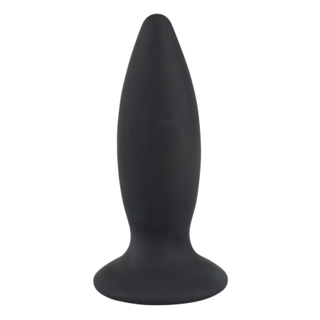 Black Velvets S Vibration Silicone Plug Rechargeable, 11cm, Black