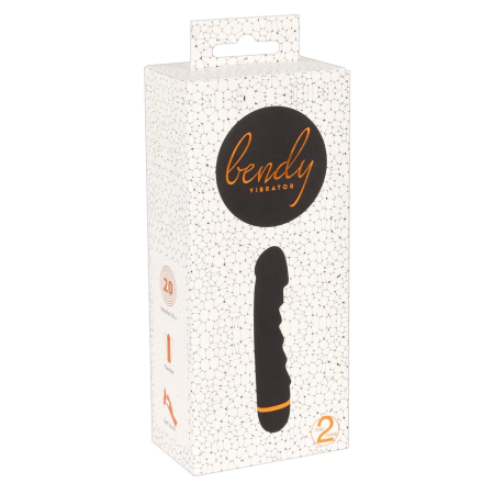 You2Toys Bendy Ripple Flexible Black Vibrator, 20 Modes, 16.5 cm