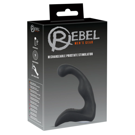 Rebel Prostate Plug Rechargeable Flexible Massager Black 14.6cm