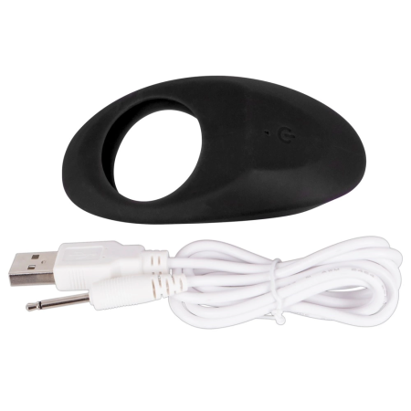 Lust Black Vibrating Intimate Ring Silicone USB Rechargeable 9 cm