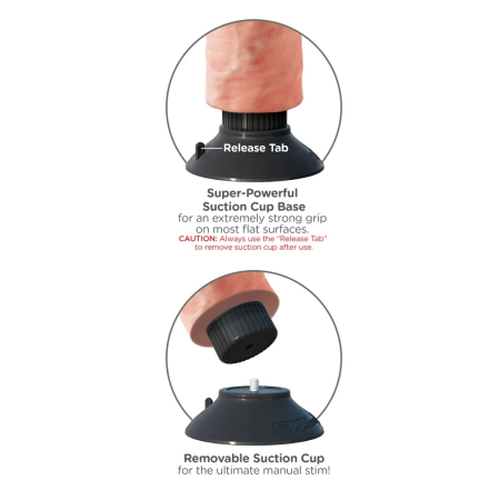 King Cock Vibrating Flexible Model 9” - Adjustable, Suction Base, Waterproof