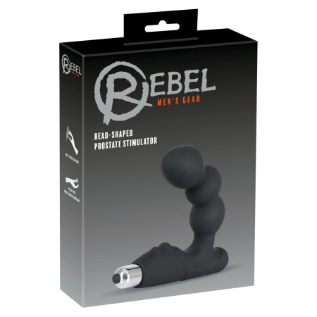 Rebel P-Spot Vibrator Curved Silicone Black 11 cm - Prostate Massager