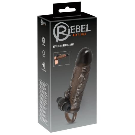 Rebel Extension Regular Fit Intimate System with Vibro-Bullet, 19 cm
