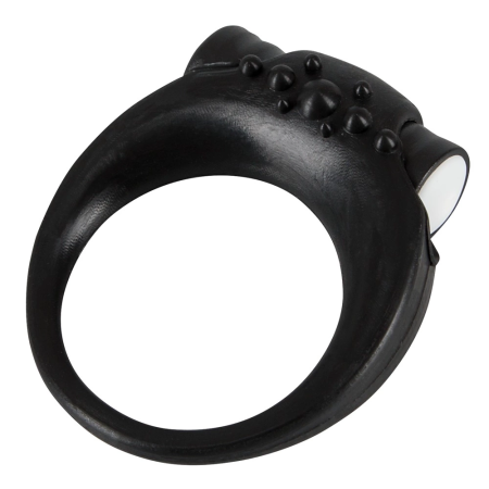 Sweet Smile Black Vibrating Ring Silicone Flexible 3.2cm