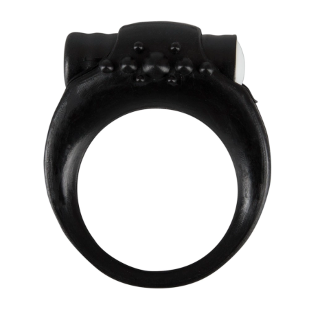 Sweet Smile Black Vibrating Ring Silicone Flexible 3.2cm