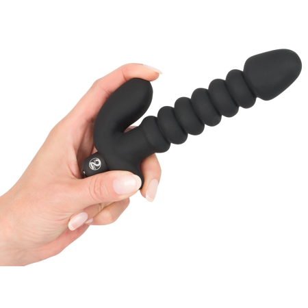 Black Velvets Dual-Action Intimate Device Silicone 17cm Black