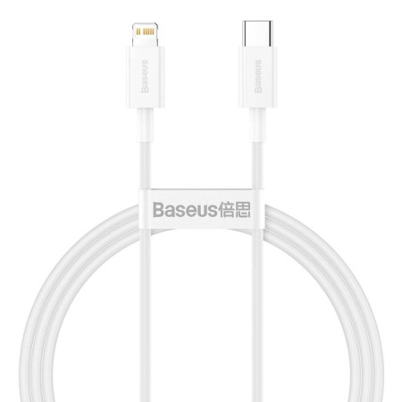Baseus Superior USB-C į Lightning PD 20W 1.0m baltas kabelis