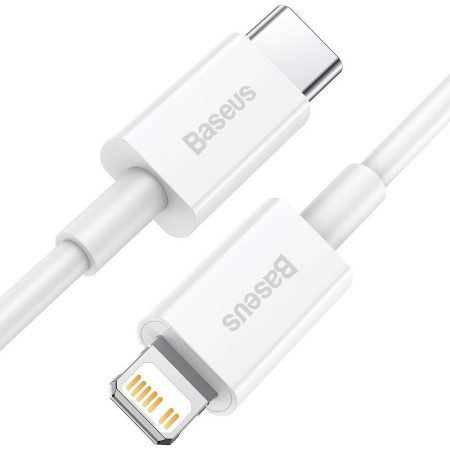 Baseus Superior USB-C į Lightning PD 20W 1.0m baltas kabelis