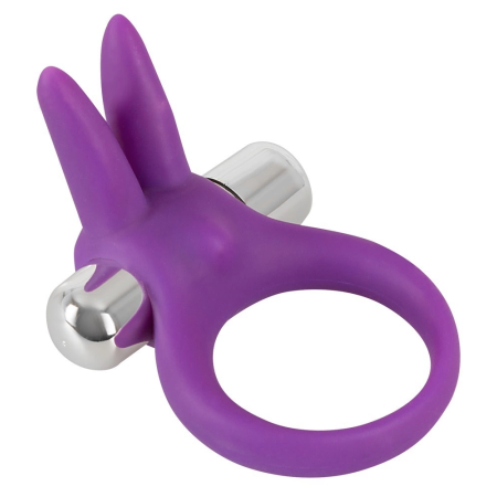 Sweet Smile Rabbit Vibrating Ring Flexible Ears Silicone 6.5cm