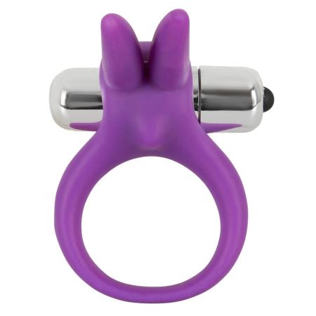 Sweet Smile Rabbit Vibrating Ring Flexible Ears Silicone 6.5cm