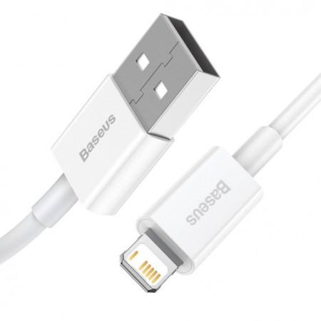 Baseus Superior USB - Lightning kabelis 2.4A 1m baltas