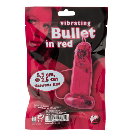 You2Toys Vibrating Bullet Red - Compact Multi-Speed Intimate Device