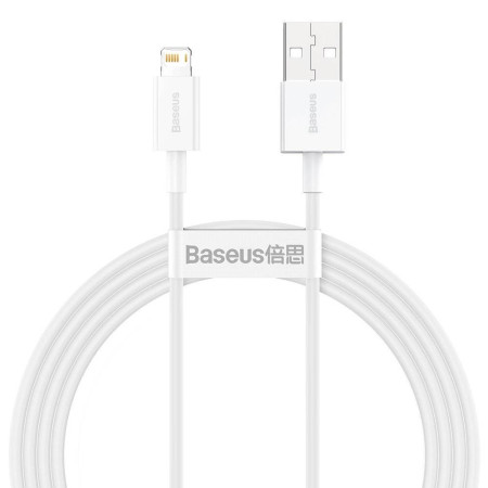 Baseus Superior USB į Lightning 2.4A 1.5m baltas kabelis