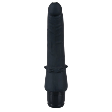 Vibra Lotus Black Flexible Silicone Stimulation Device 25 cm