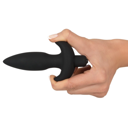 Black Velvets Silicone Small Plug with Multi-Speed Vibration, 13 cm