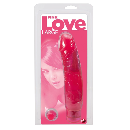 You2Toys Pink Love Large Intimate Massager 22cm Transparent Pink