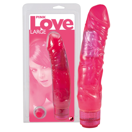 You2Toys Pink Love Large Intimate Massager 22cm Transparent Pink