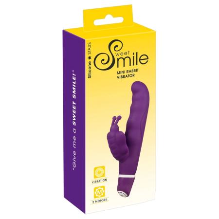 Smile G-Butterfly Silicone Dual Motor Intimate Device Purple 15.5cm