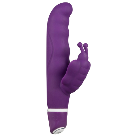 Smile G-Butterfly Silicone Dual Motor Intimate Device Purple 15.5cm