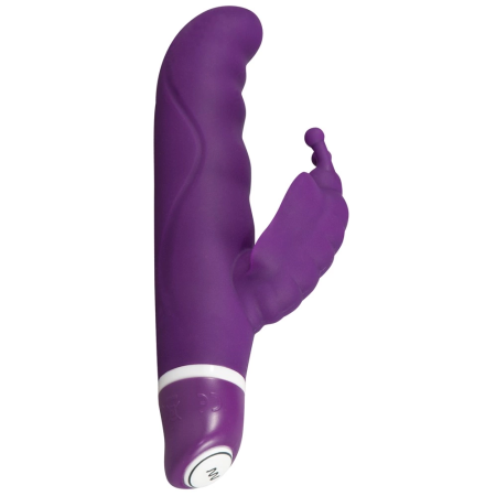 Smile G-Butterfly Silicone Dual Motor Intimate Device Purple 15.5cm