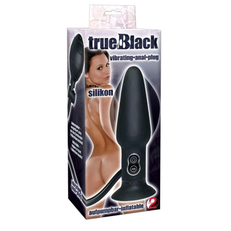 You2Toys True Black Inflatable Vibrating Plug 7-Mode Silicone 17cm