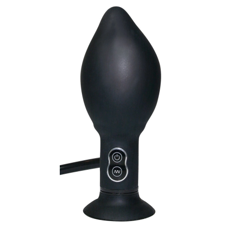 You2Toys True Black Inflatable Vibrating Plug 7-Mode Silicone 17cm