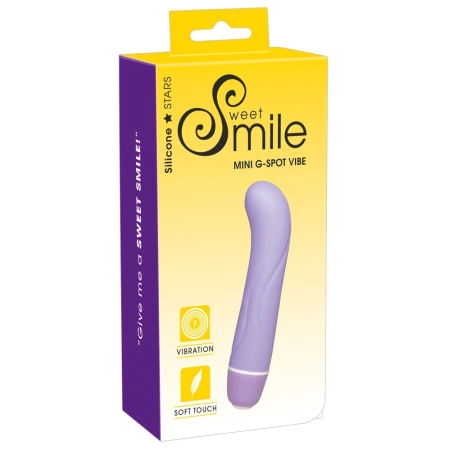 Sweet Smile Mini-G Compact Vibrator Purple Silicone 12.4cm