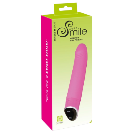 Smile Happy Pink Vibrator 7-Mode Curved Model - Compact Design