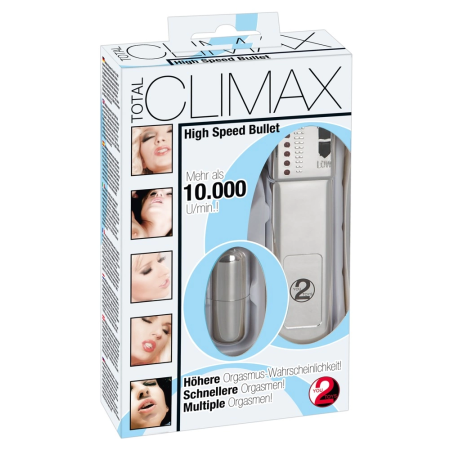 You2Toys Total Climax Bullet Wired Massager 6 Modes 5.5cm Silver