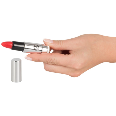 You2Toys Kiss Me Lipstick Mini Vibrator, Multi-Speed, Red/Black, 8.7cm