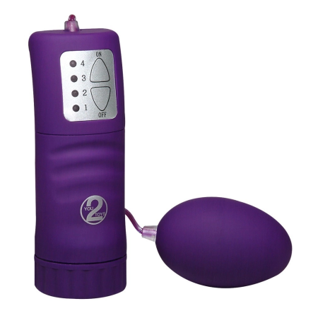 You2Toys Velvet Purple Pill Intimate Massager with Remote, Black 6cm