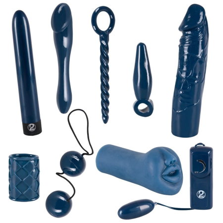 You2Toys Midnight Blue 9-Piece Intimate Essentials Set, TPE & ABS