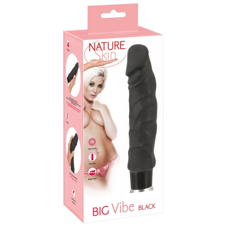 Nature Skin Big Vibe Black Flexible Vibrating Model 23cm TPR