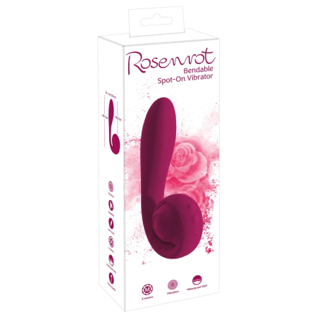 Rosenrot Rose Bendable Dual Motor Flexible Intimate Massager Pink 20cm