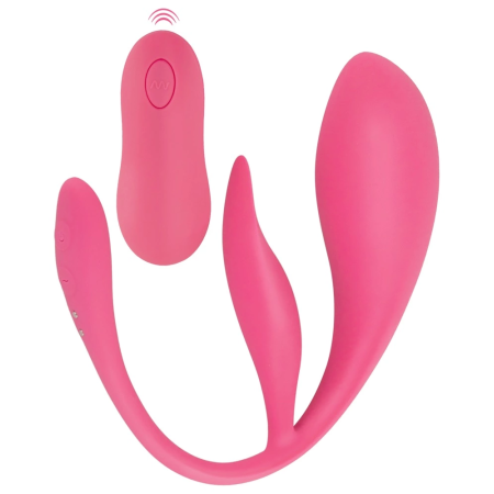 Sweet Smile RC Double Pleasure Intimate Vibration System, 26cm, Pink