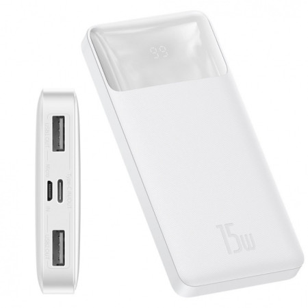 Baseus Bipow 10000mAh 15W Power bank balta