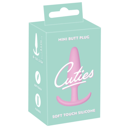 Cuties Mini Intimate Plug Rose Silicone Compact Flexible 8.4cm
