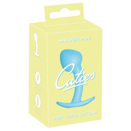 Cuties Blue Anal Plug Mini Silicone 7.1 cm Flexible Silk Touch