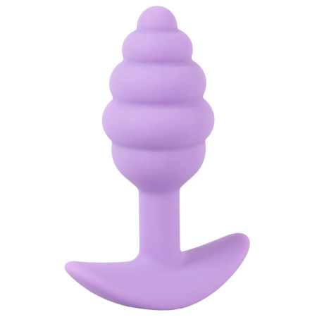 Cuties Silicone Compact Plug Purple - Textured Beginner’s Model 7.5 cm