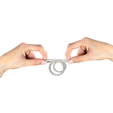 You2Toys Metallic Triple Silicone Intimate Support Ring Set, Silver, Flexible