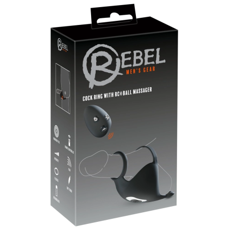 Rebel RC Remote-Controlled Intimate Ring with Ball Massager, Medium