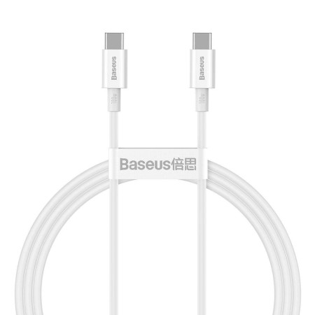 Baseus Superior Series USB-C į USB-C 100W, 1m (baltas)