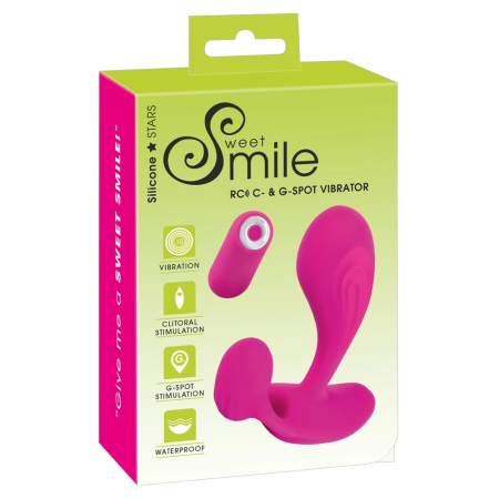 Sweet Smile RC Flexible Dual-Motor Silicone Vibrator, Pink, 11cm