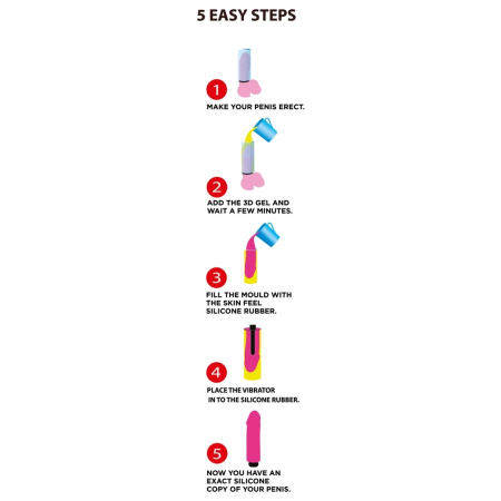 Cloneboy Vibrator Hot Pink - DIY Silicone Intimate Device Kit 20cm