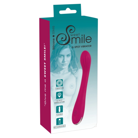 Sweet Smile Curved Stimulator G-Spot, 12 Modes, USB, Purple, 20 cm